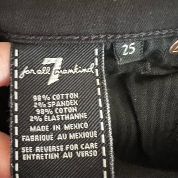 7 for All Mankind Gwenevere Black Skinny Jeans - Picture 8 of 9